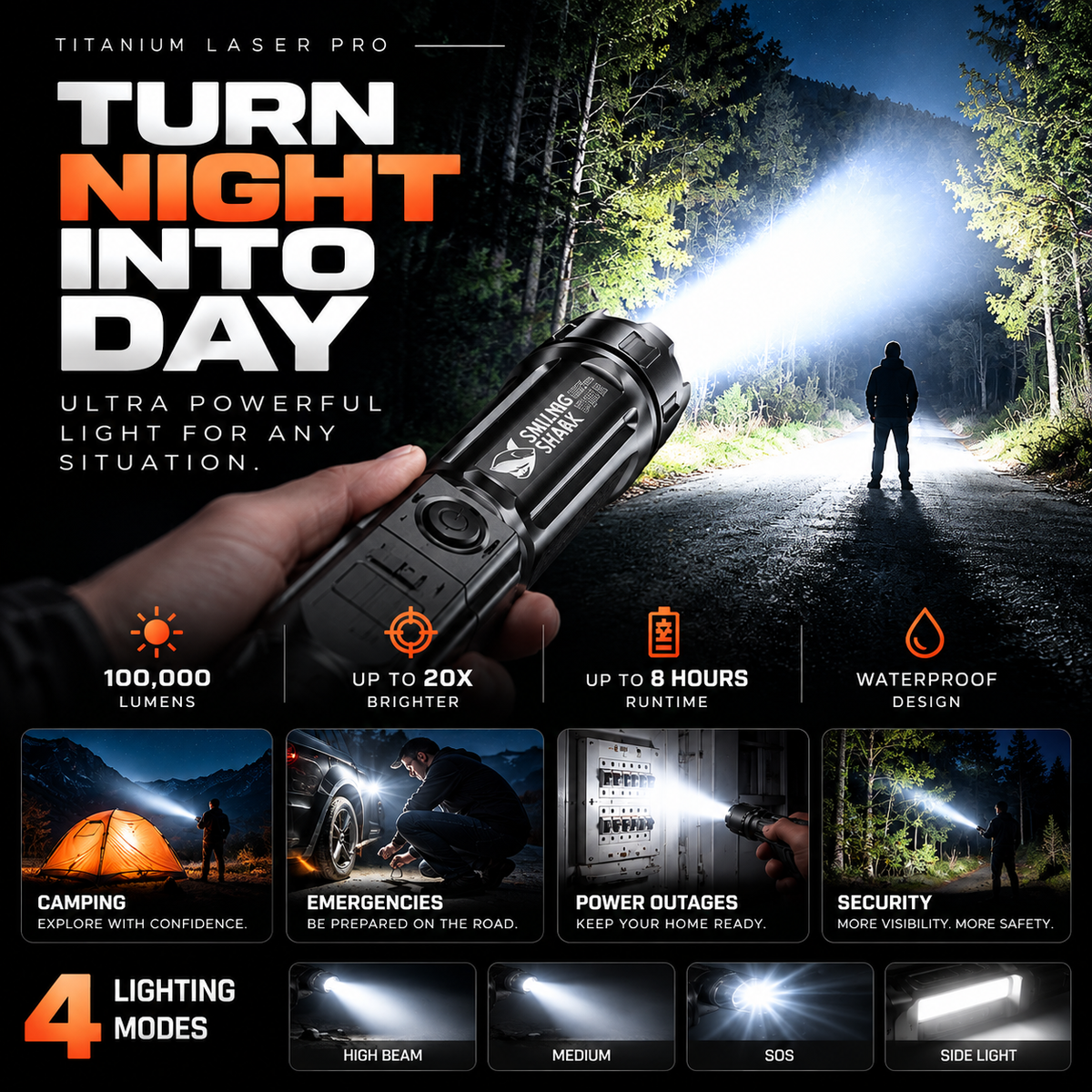 TITANIUM LASER PRO FLASHLIGHT