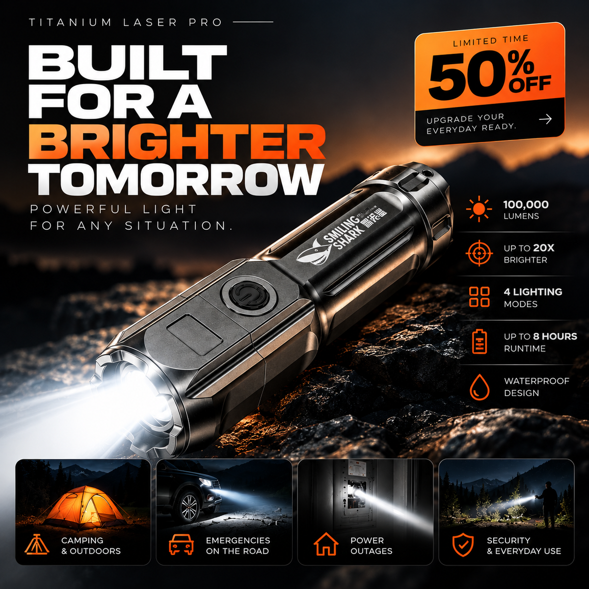 TITANIUM LASER PRO FLASHLIGHT